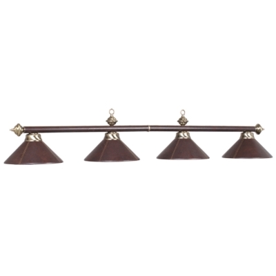 Image sur B78-LTHR BRN | 4 LT-54" BILLIARD LIGHT-LEATHER/BROWN