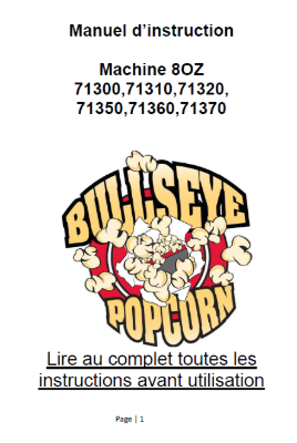 Image sur Manuel d'instruction  pour machine à maïs soufflé 8oz