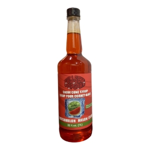 Picture of 73130 - Snow Cone Syrup – 1 Liter Bottle of Bold, Sweet Flavor!  - Watermelon