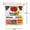 Bullseye popcorn Tri-Pak pouch dimensions