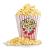 Bullseye popcorn in red and white striped cup