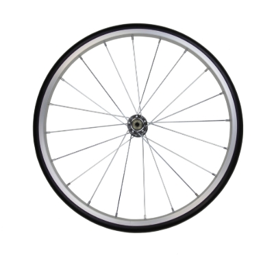 Image sur 71827 Roue en aluminium couleur argent pour chariot de Barbe à pap et Snow Cone
