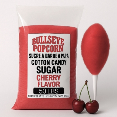 Image sur Sucre à barbe à papa ROUGE– Saveur de cerise– 50 lbs